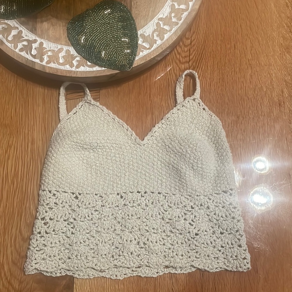 Hollister crochet tank top